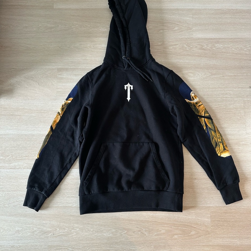Black Hoodie with Graphic Sleeves